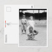 Carte Postale Enfants Jouant Au Baseball (Devant / Derrière)