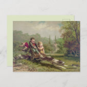 Carte Postale Enfants jouant vintage (Devant / Derrière)