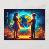 Carte Postale Enfants jours des terres Nature de l'environnement (Devant)