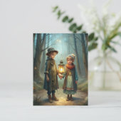 Carte Postale Enfants mignons en hiver (Debout devant)