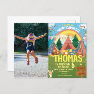 Carte Postale Enfants modernes d'anniversaire mignons