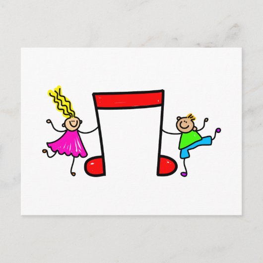 Carte Postale Enfants musicaux (Devant)
