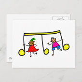 Carte Postale Enfants musicaux (Devant / Derrière)