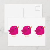Carte Postale Enfants oiseau mignon (Devant / Derrière)