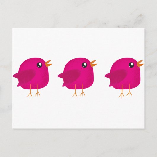 Carte Postale Enfants oiseau mignon (Devant)
