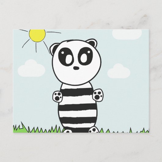 Carte Postale Enfants Panda  (Devant)