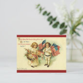 Carte Postale Enfants patriotiques vintage Première Guerre mondi (Debout devant)