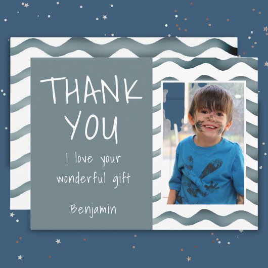 Carte Postale Enfants Photo Anniversaire Merci