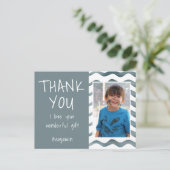 Carte Postale Enfants Photo Anniversaire Merci (Debout devant)