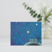 Carte Postale Enfants Regardant Night Starry Sky (Debout devant)