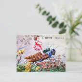 Carte Postale Enfants Riding Grasshoppers (Debout devant)