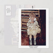 Carte Postale Enfants Sédentaires Par Egon Schiele (Devant / Derrière)