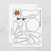 Carte postale Enfants Thanksgiving (Devant / Derrière)