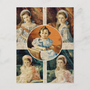 Carte Postale  Enfants tsar de Russie, OTMA & Alexis Romanov