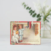 Carte Postale Enfants vérifiant les bas (Debout devant)