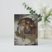 Carte Postale Enfants victoriens dans Doghouse (Debout devant)