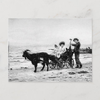Carte Postale Enfants victoriens vintages Animaux Aquarelle de m