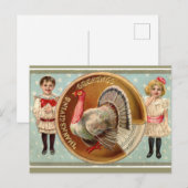 Carte Postale Enfants vintages et Turquie (Devant / Derrière)