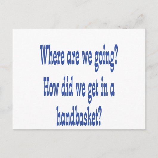 Carte Postale Enfer dans un panier (Devant)