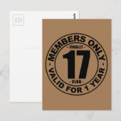 Carte Postale Enfin 17 club (Devant / Derrière)