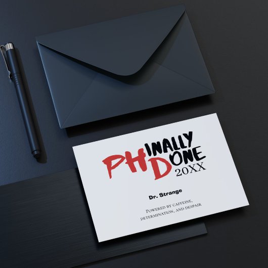 Carte Postale Enfin fait - Conception de citation de remise de d