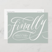 Carte Postale Enfin reporté Modifier la date Enregistrer la date (Devant / Derrière)