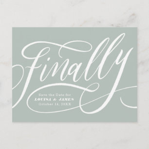 Carte Postale Enfin reporté Modifier la date Enregistrer la date