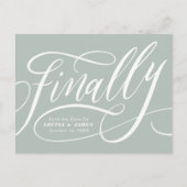 Carte Postale Enfin reporté Modifier la date Enregistrer la date (Devant)