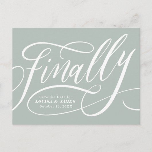 Carte Postale Enfin reporté Modifier la date Enregistrer la date (Devant)