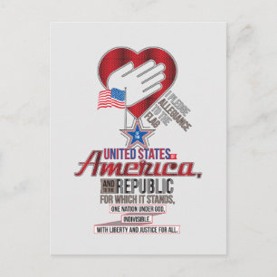Carte Postale Engagement d'allégeance des États-Unis