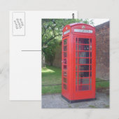 Carte Postale England Phonebooth (Devant / Derrière)
