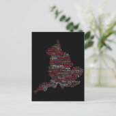 Carte postale England Slang British Word Art Map (Debout devant)