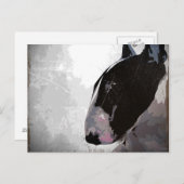 Carte postale English Bull Terrier Art (Devant / Derrière)