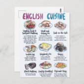 Carte Postale English cuisine (Devant / Derrière)