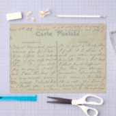 Carte Postale English Script  Green Tissuepapier (Craft)
