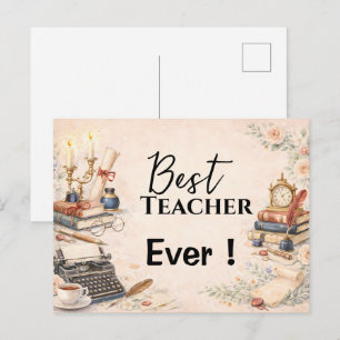 Carte Postale English Teacher Thank You Gift End of School Year