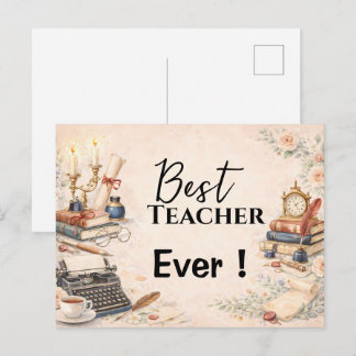 Carte Postale English Teacher Thank You Gift End of School Year