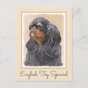 Carte Postale English Toy Spaniel Peinture Animal Art original