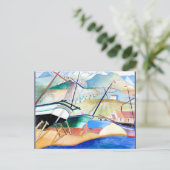 Carte Postale Engstrom - Bateaux sur la plage, Thème norvégien (Debout devant)