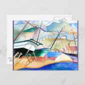 Carte Postale Engstrom - Bateaux sur la plage, Thème norvégien (Devant / Derrière)