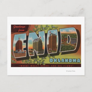 Carte Postale Enid, OklahomaGrandes lettres ScènesEnid, OK