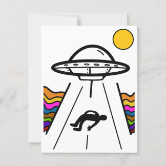 Carte Postale Enlèvement d'Alien UFO UAP