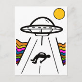 Carte Postale Enlèvement d'Alien UFO UAP (Devant)