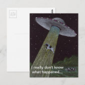 Carte Postale Enlèvement d'Aliens (Devant / Derrière)