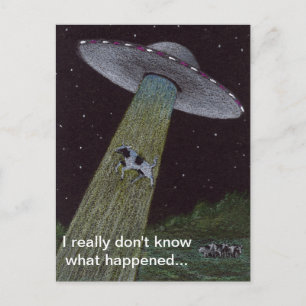 Carte Postale Enlèvement d'Aliens