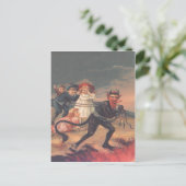 Carte Postale Enlèvement de Krampus des enfants (Debout devant)