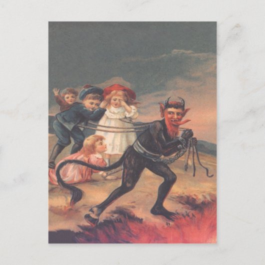 Carte Postale Enlèvement de Krampus des enfants (Devant)