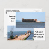 Carte Postale Enlèvement De La Cale Ore Du Wisconsin Ashland (Devant / Derrière)