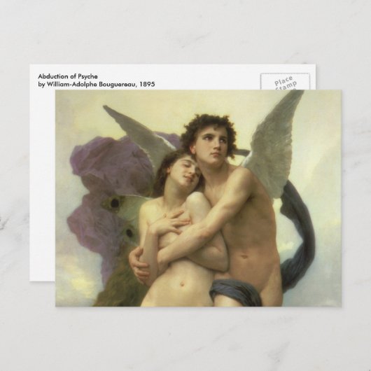 Carte Postale Enlèvement de Psyché par Bouguereau (Devant / Derrière)
