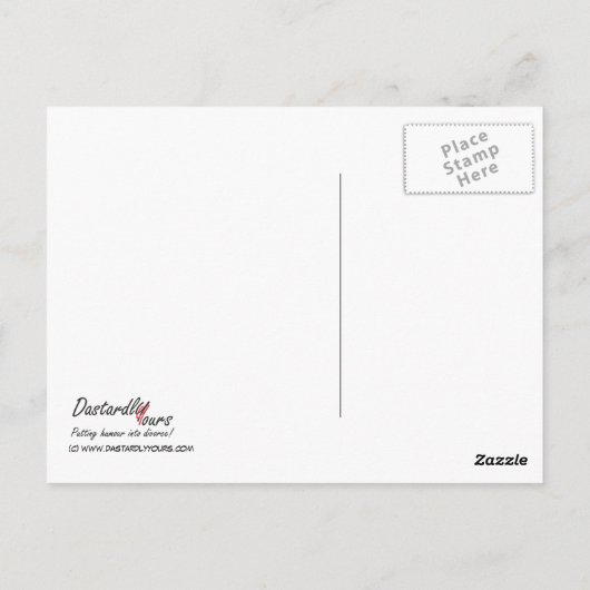 Carte Postale 'Enlevez la hache' (Dos)